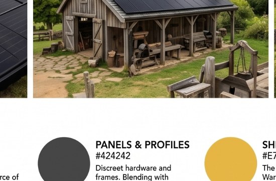 Traditional British barn with seamlessly integrated solar roof